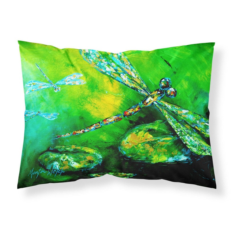 Dragonfly Summer Flies Standard Pillowcases  Artistic Decorative Front, Crisp White Back