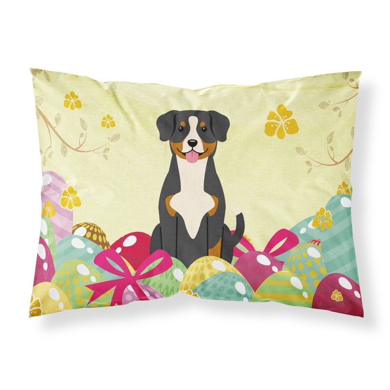 Easter Eggs Entlebucher Fabric Standard Pillowcase  Artistic Decorative Front, White Back BB6038PILLOWCASE