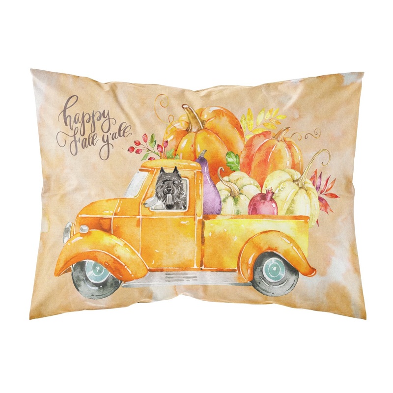 Fall Harvest Bouvier des Flandres  Standard Pillowcase  Artistic Decorative Front, White Back CK2611PILLOWCASE