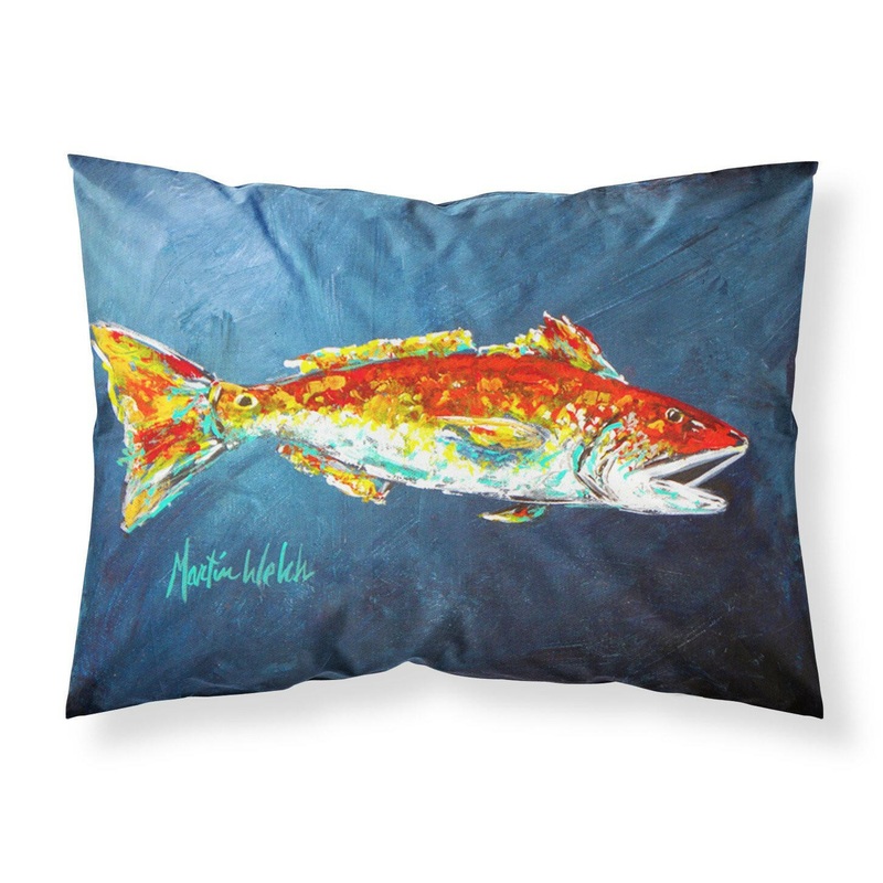 Fish - Red Fish Red for Jarett Standard Pillowcases  Artistic Decorative Front, Crisp White Back