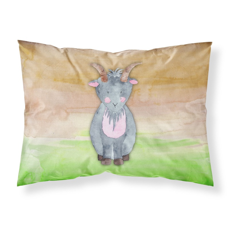 Goat Watercolor Fabric Standard Pillowcase  Artistic Decorative Front, White Back BB7413PILLOWCASE