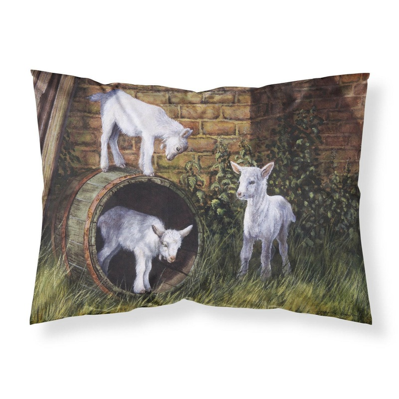 Goats by Daphne Baxter Fabric Standard Pillowcase  Artistic Decorative Front, White Back BDBA0232PILLOWCASE