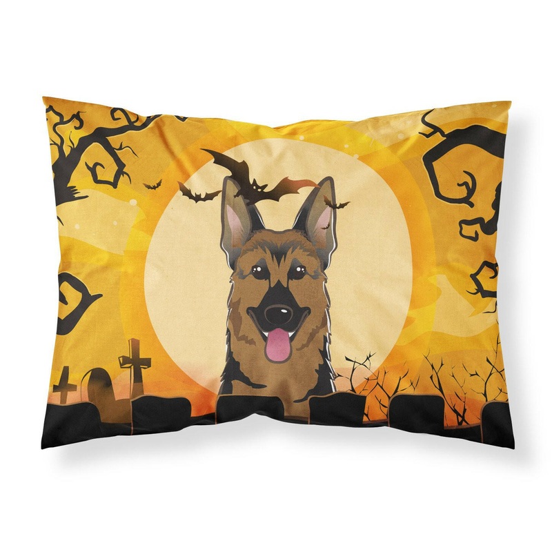 Halloween German Shepherd Fabric Standard Pillowcase  Artistic Decorative Front, White Back BB1769PILLOWCASE