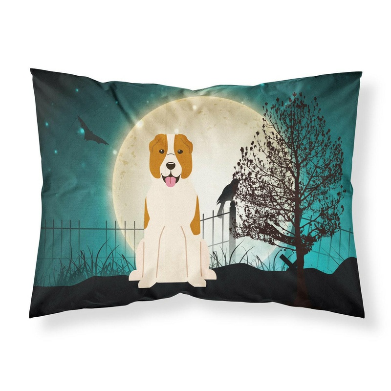 Halloween Scary Central Asian Shepherd Dog Fabric Standard Pillowcase  Artistic Decorative Front, White Back BB2239PILLOWCASE