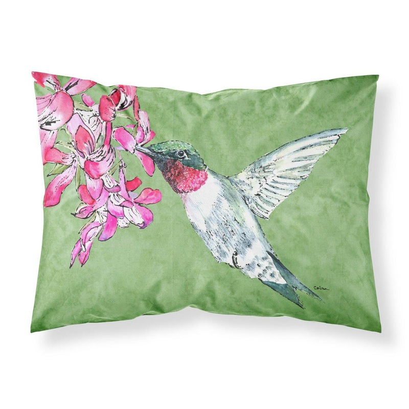 Hummingbird Standard Pillowcases  Artistic Decorative Front, Crisp White Back