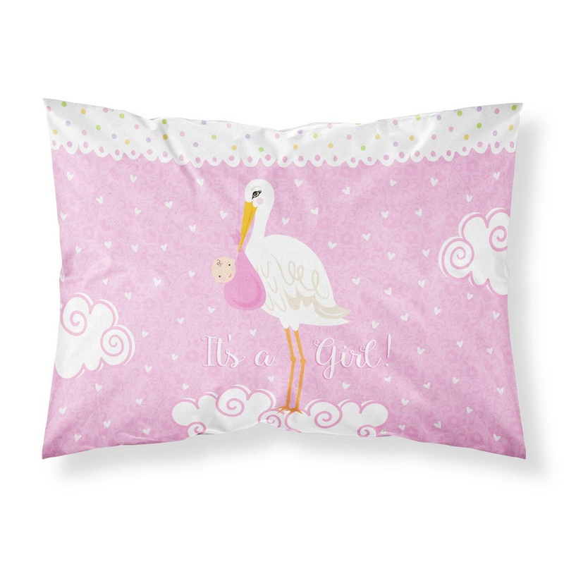 It's a Baby Girl Fabric Standard Pillowcase  Artistic Decorative Front, White Back VHA3013PILLOWCASE