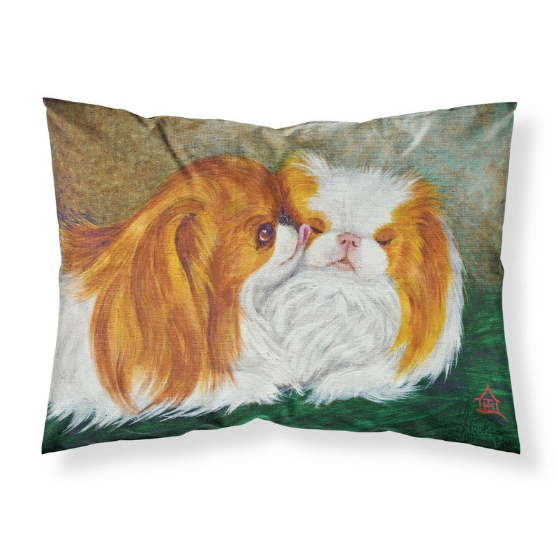 Japanese Chin Best Friends Fabric Standard Pillowcase  Artistic Decorative Front, White Back MH1045PILLOWCASE