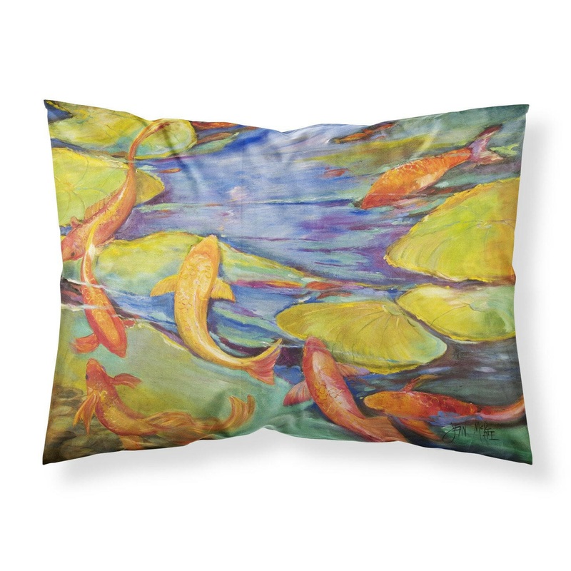 Koi Fabric Standard Pillowcase  Artistic Decorative Front, White Back JMK1115PILLOWCASE