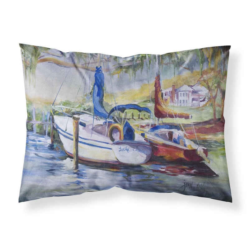 Lucky Dream Sailboat Fabric Standard Pillowcase  Artistic Decorative Front, White Back JMK1053PILLOWCASE