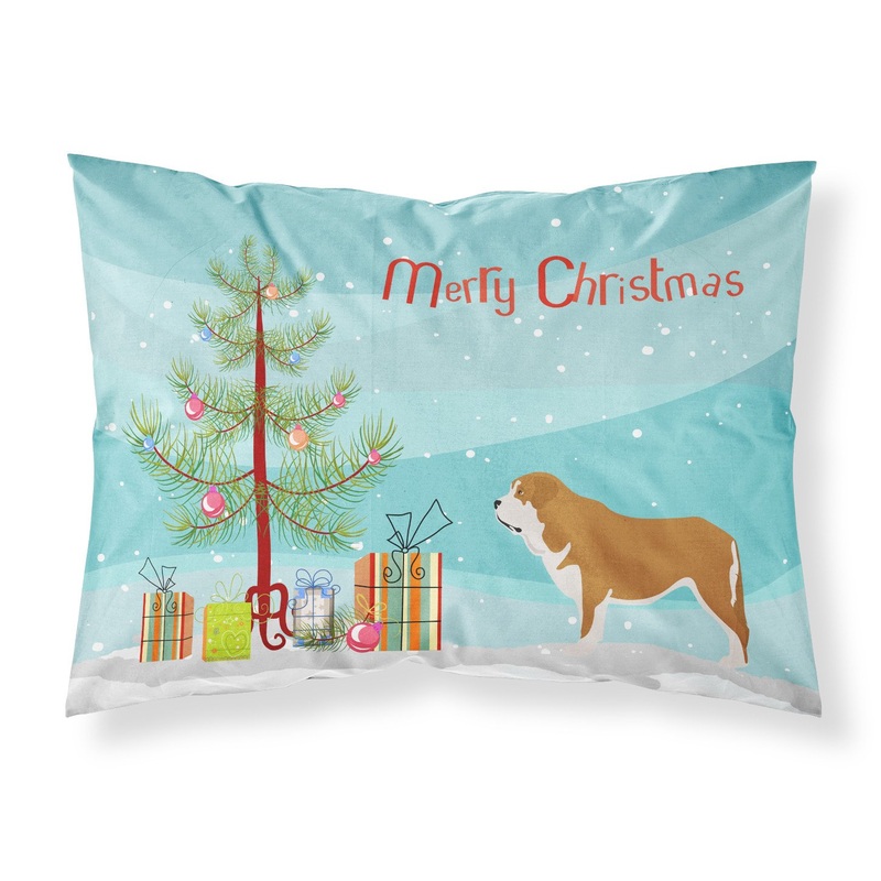 Mastin Epanol Spanish Mastiff Christmas Fabric Standard Pillowcase  Artistic Decorative Front, White Back BB8511PILLOWCASE