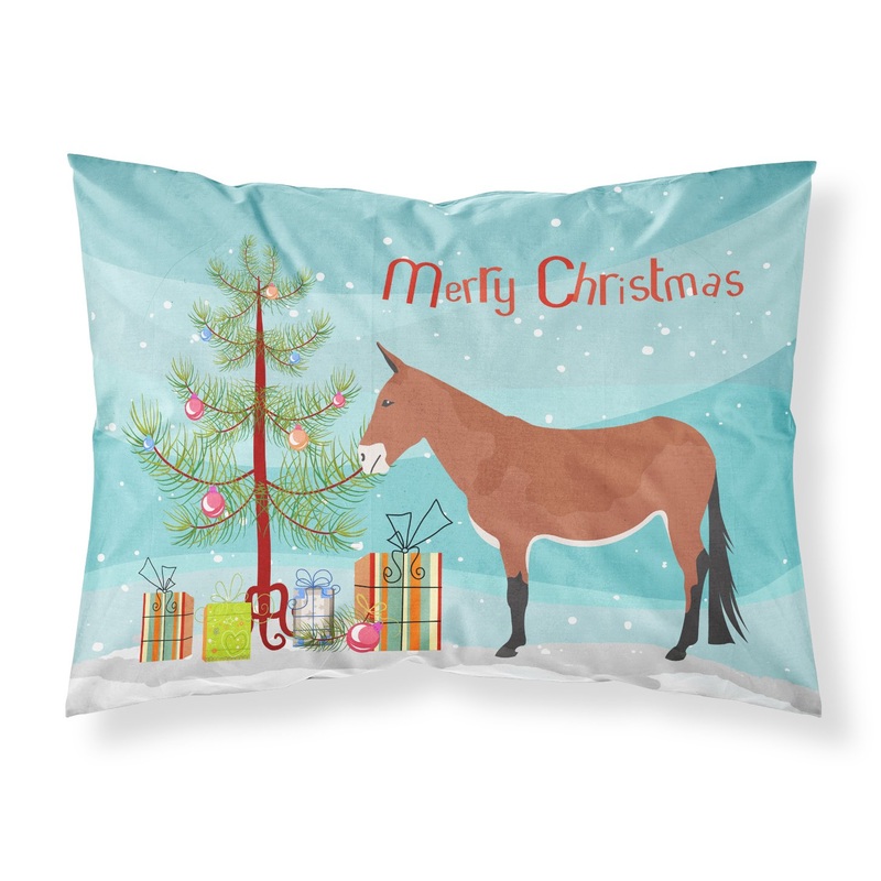 Mule Christmas Fabric Standard Pillowcase  Artistic Decorative Front, White Back BB9212PILLOWCASE