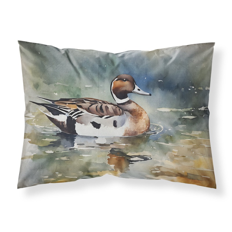 Northern Pintail Standard Pillowcase  Artistic Decorative Front, White Back