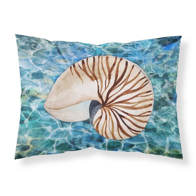 Sea Shell and Water Fabric Standard Pillowcase  Artistic Decorative Front, White Back BB5368PILLOWCASE