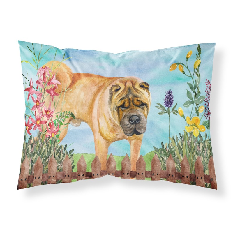 Shar Pei Spring  Standard Pillowcase  Artistic Decorative Front, White Back CK1223PILLOWCASE
