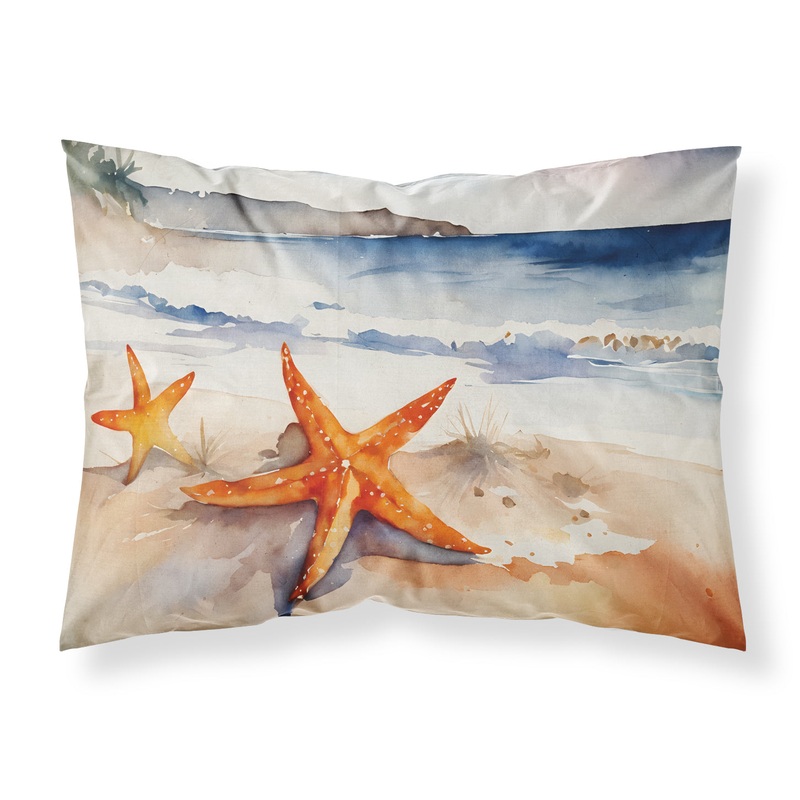 Starfish Standard Pillowcase  Artistic Decorative Front, White Back