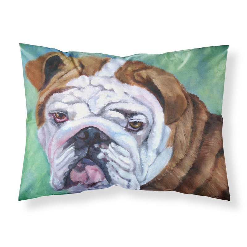 Admiral the English Bulldog Fabric Standard Pillowcase  Artistic Decorative Front, White Back 7349PILLOWCASE
