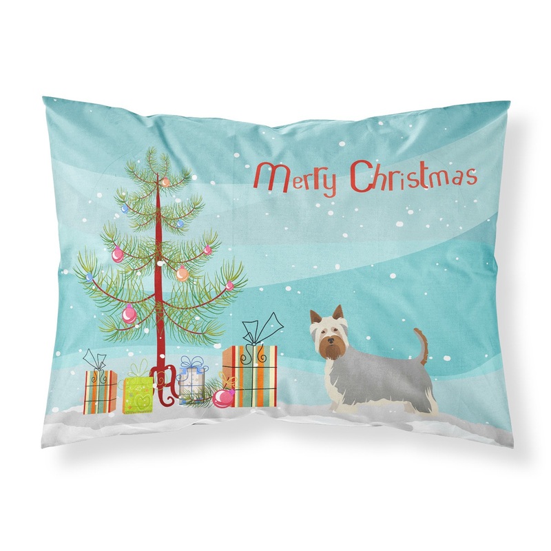 Australian Silky Terrier Christmas Tree  Standard Pillowcase  Artistic Decorative Front, White Back CK3443PILLOWCASE