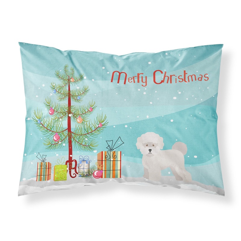 Bichon Fris Christmas Tree  Standard Pillowcase  Artistic Decorative Front, White Back CK3445PILLOWCASE