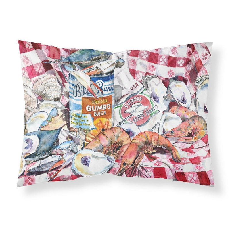 Blue Runner Gumbo Receipe Standard Pillowcases  Artistic Decorative Front, Crisp White Back