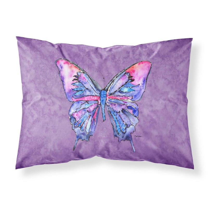 Butterfly on Purple Standard Pillowcases  Artistic Decorative Front, Crisp White Back