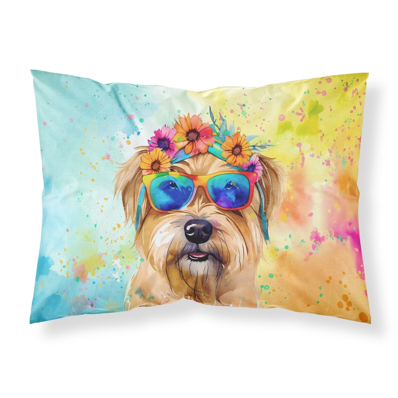Cairn Terrier Hippie Dawg Standard Pillowcase  Artistic Decorative Front, White Back