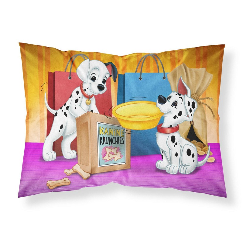 Dalmatians Snack Time Fabric Standard Pillowcase  Artistic Decorative Front, White Back APH9063PILLOWCASE