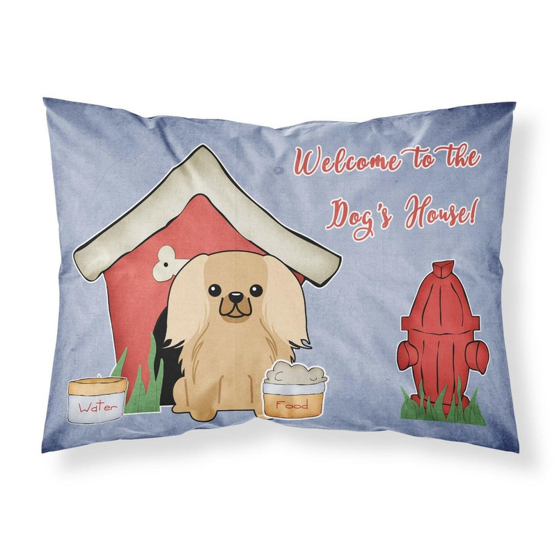 Dog House Collection Pekingnese Fawn Sable Fabric Standard Pillowcase  Artistic Decorative Front, White Back BB2858PILLOWCASE