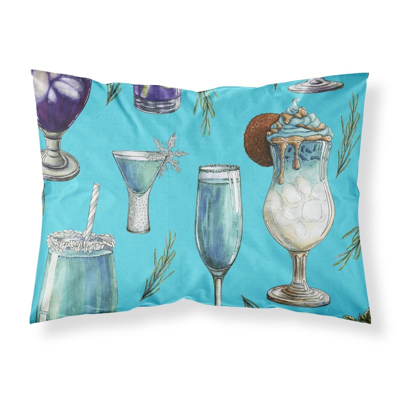 Drinks and Cocktails Blue Fabric Standard Pillowcase  Artistic Decorative Front, White Back BB5203PILLOWCASE