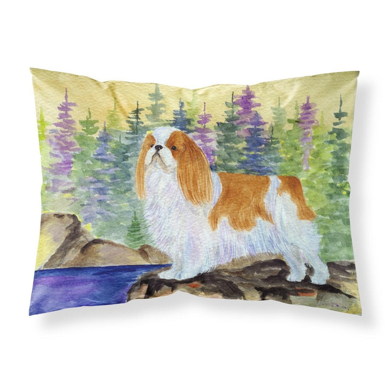 English Toy Spaniel Standard Pillowcases  Artistic Decorative Front, Crisp White Back