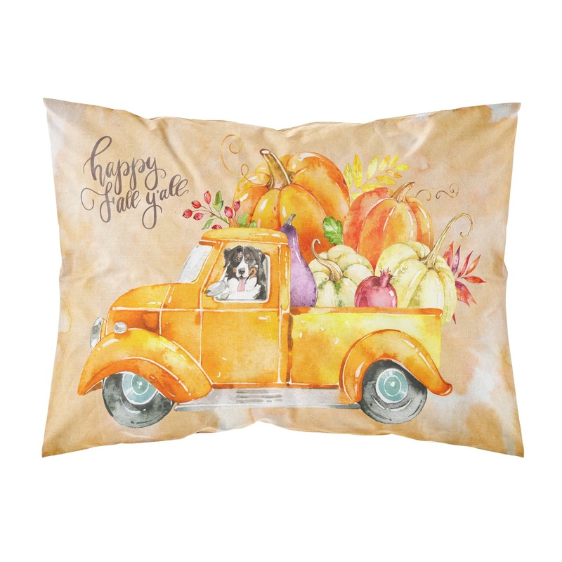 Fall Harvest Bernese Mountain Dog  Standard Pillowcase  Artistic Decorative Front, White Back CK2607PILLOWCASE
