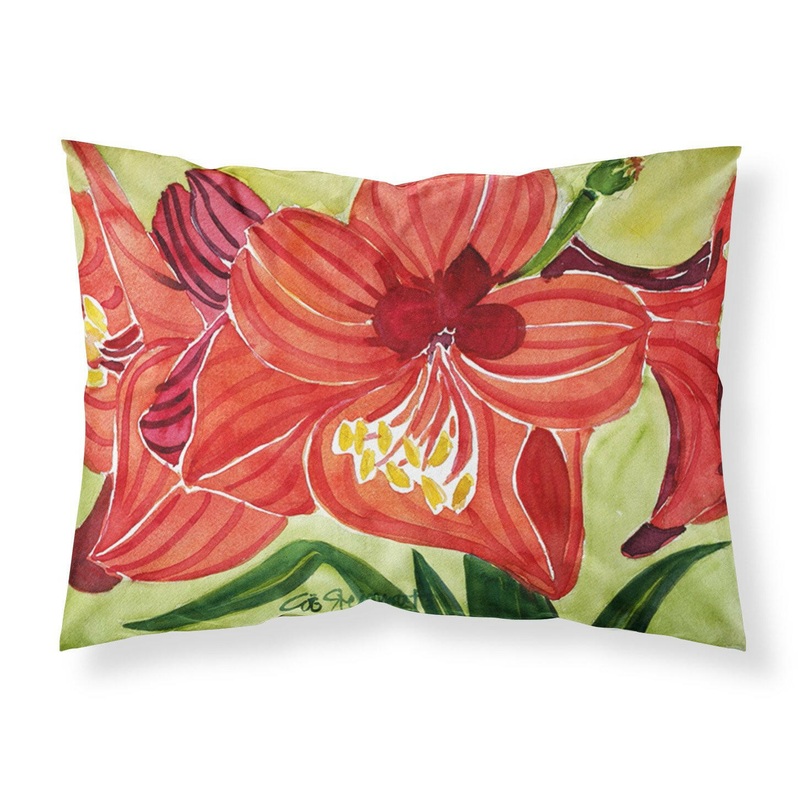 Flower - Amaryllis Standard Pillowcases  Artistic Decorative Front, Crisp White Back