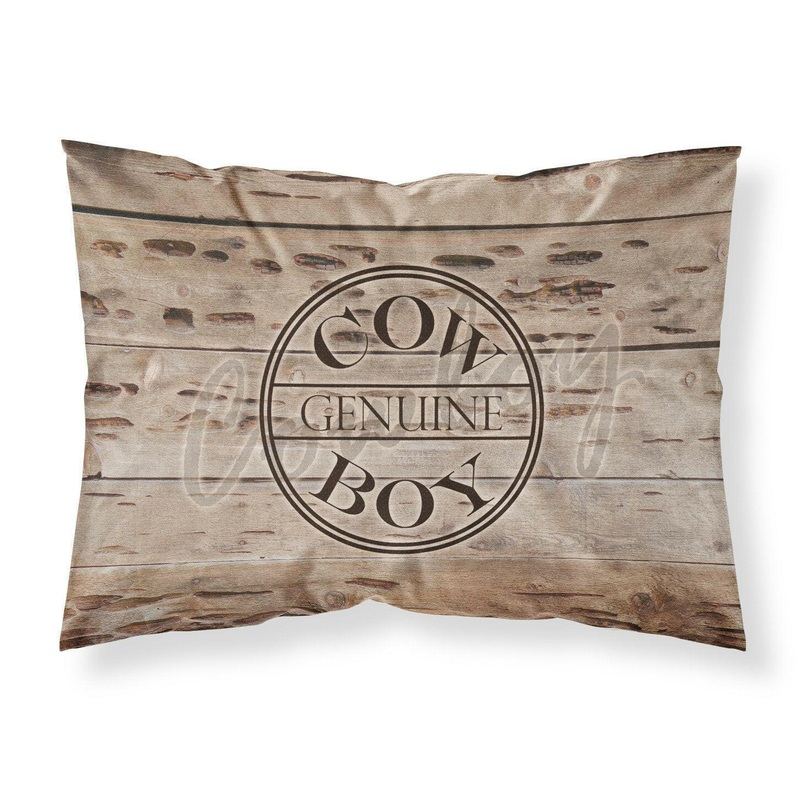 Genuine Cow Boy Branded Standard Pillowcases  Artistic Decorative Front, Crisp White Back SB3057PILLOWCASE