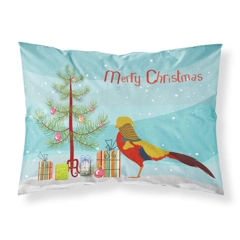 Golden or Chinese Pheasant Christmas Fabric Standard Pillowcase  Artistic Decorative Front, White Back BB9295PILLOWCASE