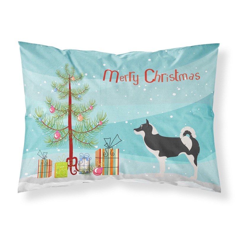Greenland Dog Christmas Fabric Standard Pillowcase  Artistic Decorative Front, White Back BB8500PILLOWCASE