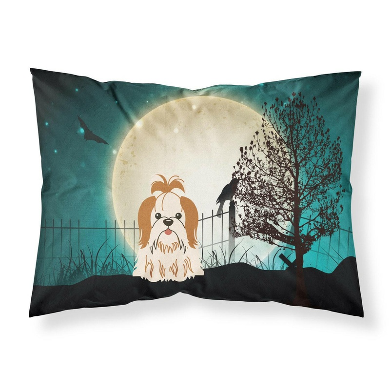 Halloween Scary Shih Tzu Red White Fabric Standard Pillowcase  Artistic Decorative Front, White Back BB2277PILLOWCASE