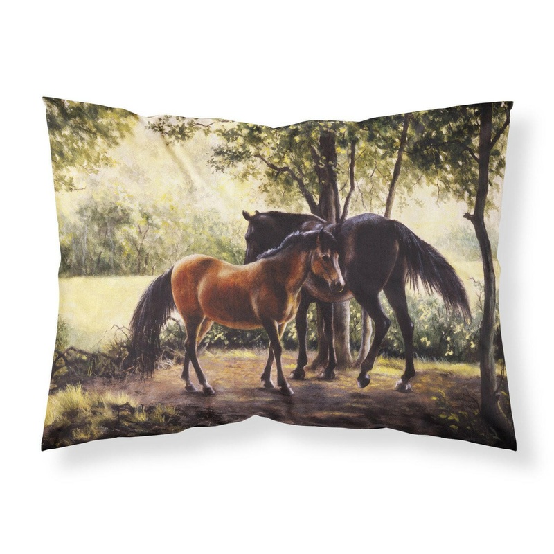 Horses by Daphne Baxter Fabric Standard Pillowcase  Artistic Decorative Front, White Back BDBA0055PILLOWCASE