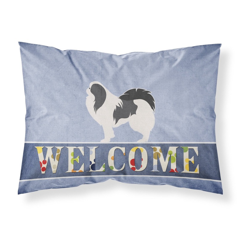 Japanese Chin Welcome Fabric Standard Pillowcase  Artistic Decorative Front, White Back BB5541PILLOWCASE