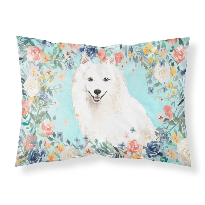 Japanese Spitz  Standard Pillowcase  Artistic Decorative Front, White Back CK3422PILLOWCASE