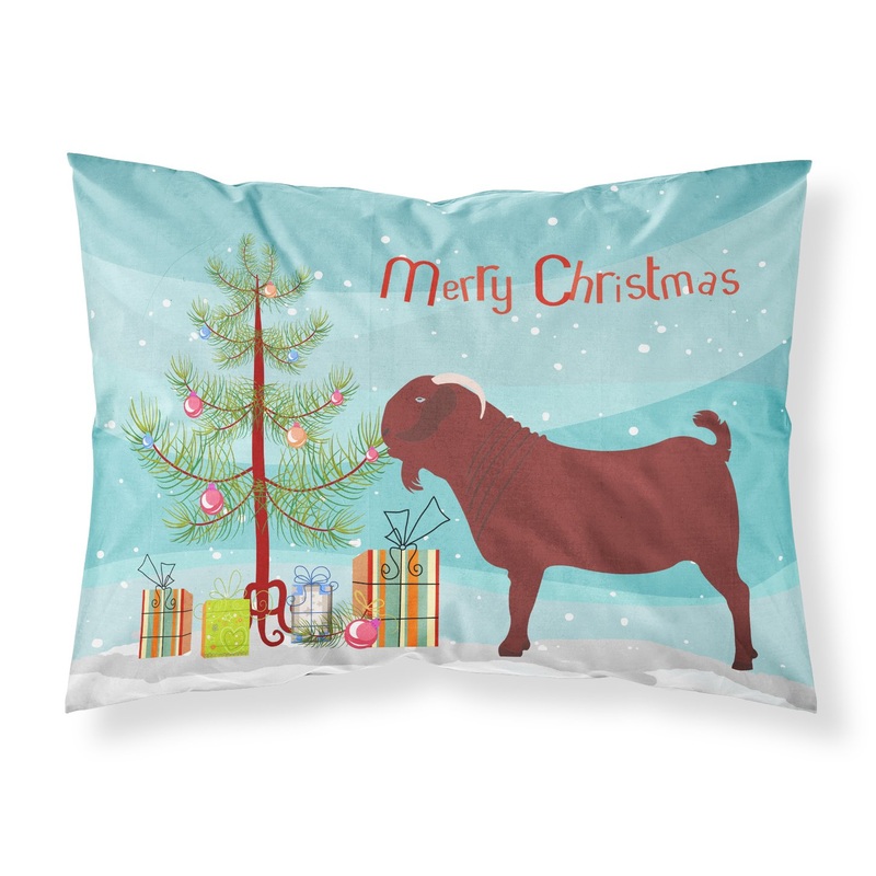 Kalahari Red Goat Christmas Fabric Standard Pillowcase  Artistic Decorative Front, White Back BB9258PILLOWCASE