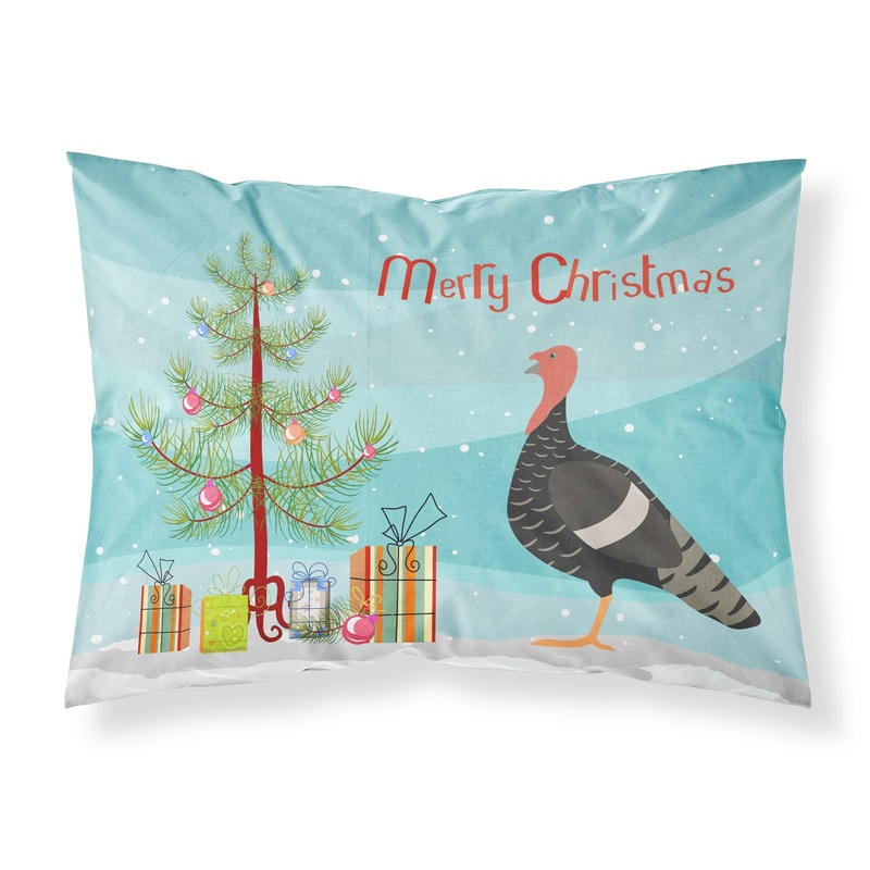 Marragansett Turkey Christmas Fabric Standard Pillowcase  Artistic Decorative Front, White Back BB9354PILLOWCASE