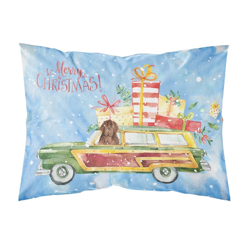 Merry Christmas Newfoundland  Standard Pillowcase  Artistic Decorative Front, White Back CK2416PILLOWCASE