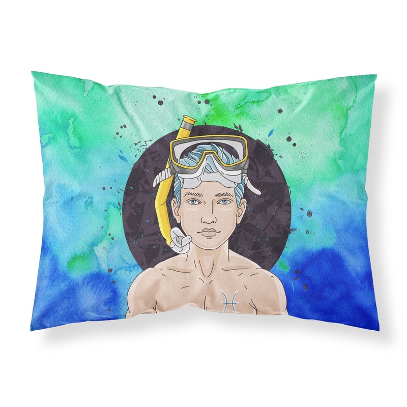 Pisces Zodiac Sign Fabric Standard Pillowcase  Artistic Decorative Front, White Back BB7316PILLOWCASE