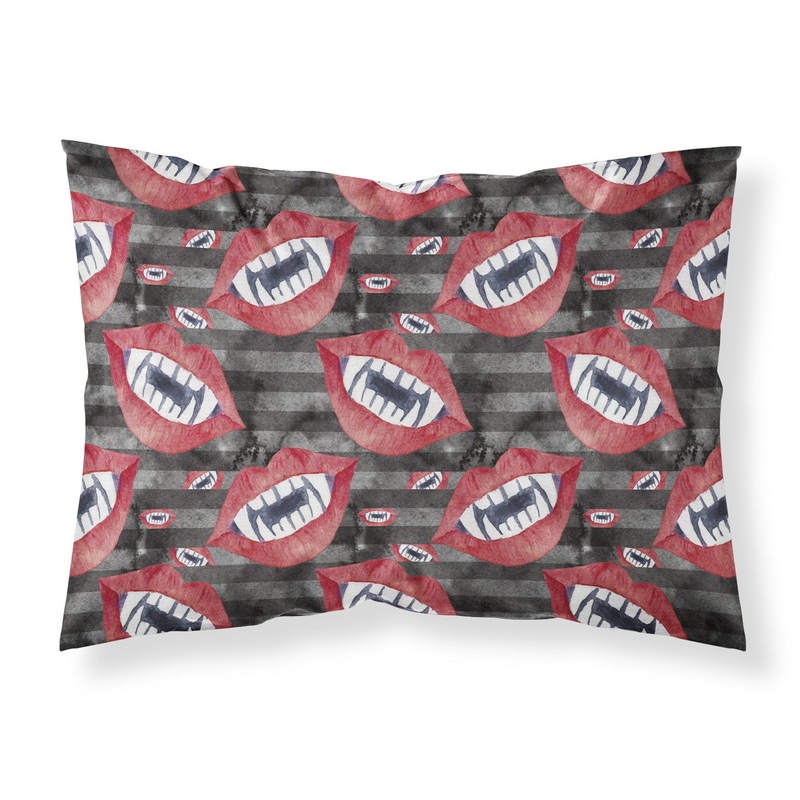 Watecolor Halloween Vampire Teeth Fabric Standard Pillowcase  Artistic Decorative Front, White Back BB7520PILLOWCASE