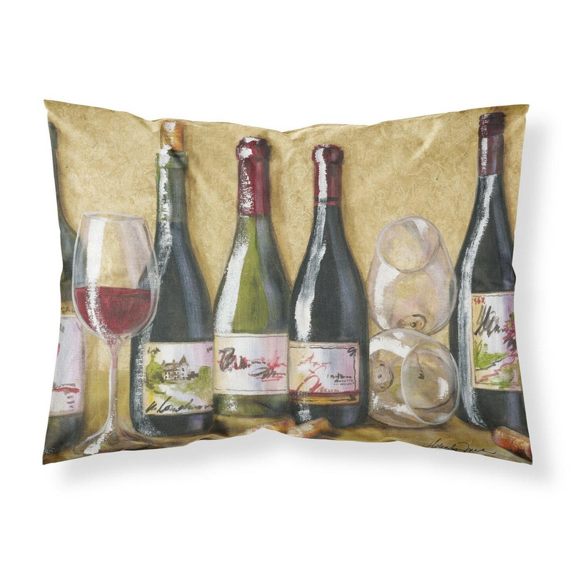 Wine Du Vin by Malenda Trick Fabric Standard Pillowcase  Artistic Decorative Front, White Back TMTR0271PILLOWCASE