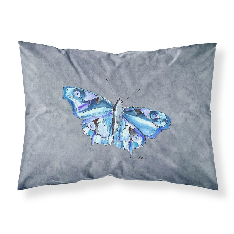 Butterfly on Gray Standard Pillowcases  Artistic Decorative Front, Crisp White Back