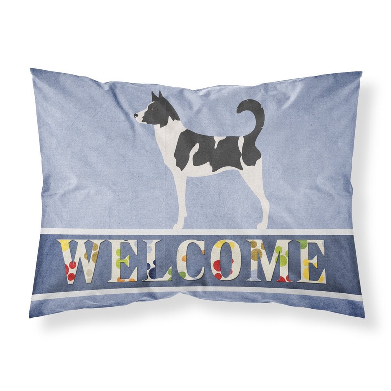 Canaan Dog Welcome Fabric Standard Pillowcase  Artistic Decorative Front, White Back BB8329PILLOWCASE