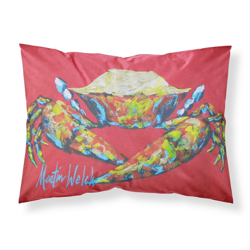 Crab Seafood One Standard Pillowcases  Artistic Decorative Front, Crisp White Back