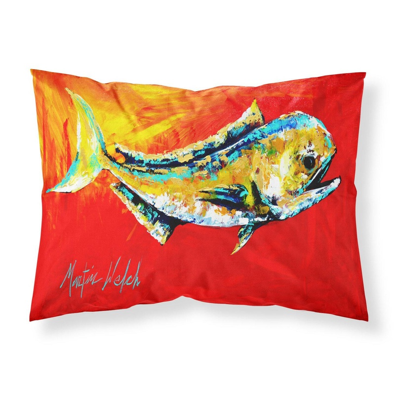 Danny Dolphin Fish Standard Pillowcases  Artistic Decorative Front, Crisp White Back