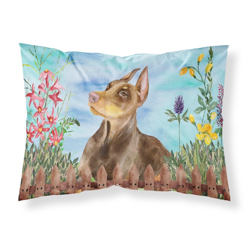 Doberman Pinscher Spring  Standard Pillowcase  Artistic Decorative Front, White Back CK1271PILLOWCASE