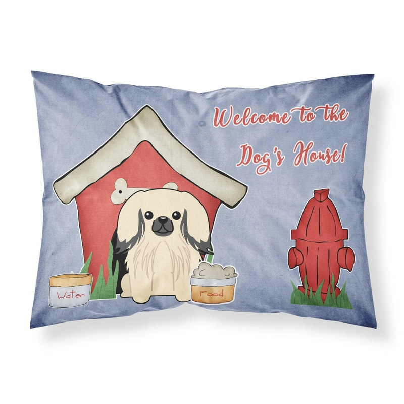Dog House Collection Pekingnese Cream Fabric Standard Pillowcase  Artistic Decorative Front, White Back BB2860PILLOWCASE